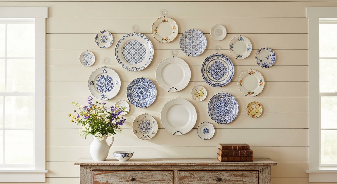 step by step wall plate layout planning using paper templates